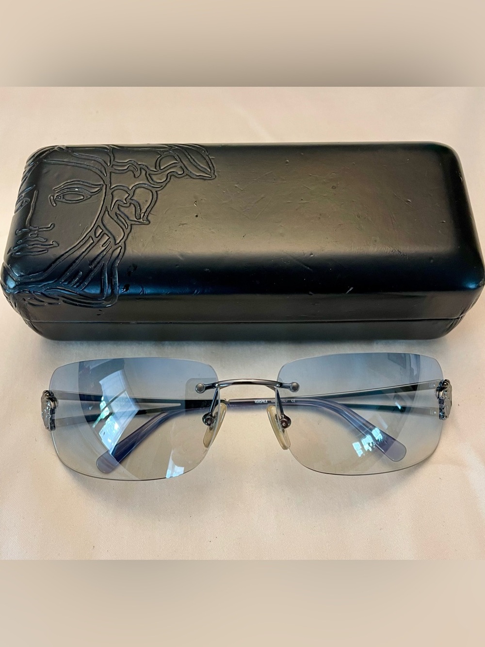 Versace Model N40 Ice Blue Gradient Sunglasses Y2K 2000’s